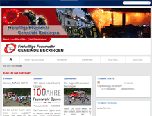 Tablet Screenshot of feuerwehr-beckingen.org